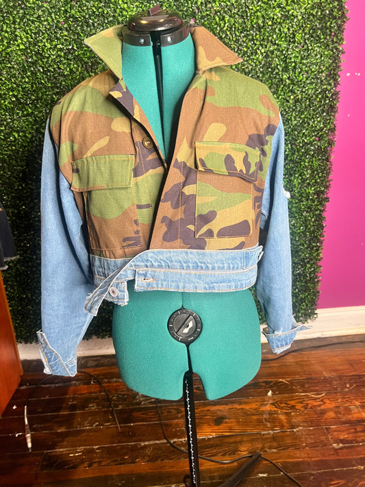 DIVA CAMOU DENIM JACKET